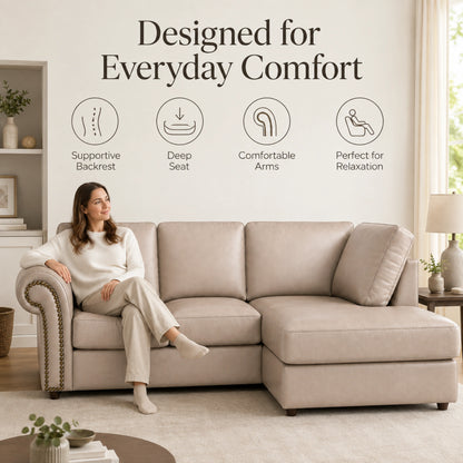 Cream 4 Seater Right hand facing