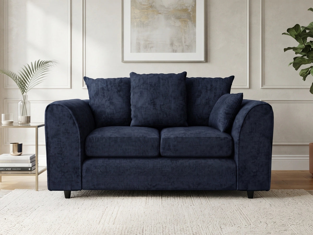 Gamzo Outlet Alaska Fabric 2 Seater Scatter Back Sofa in neutral tones, showcasing plush cushions and modern design.