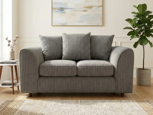 Jumbo Cord 2 Seater Fabric Scatter Back Sofa