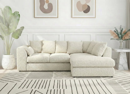 Boucle Scatter Back L Shape Sofa - Gamzo Outlet