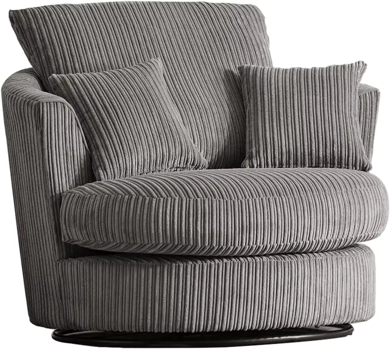 Jumbo Cord  Swivel Chair Full Back