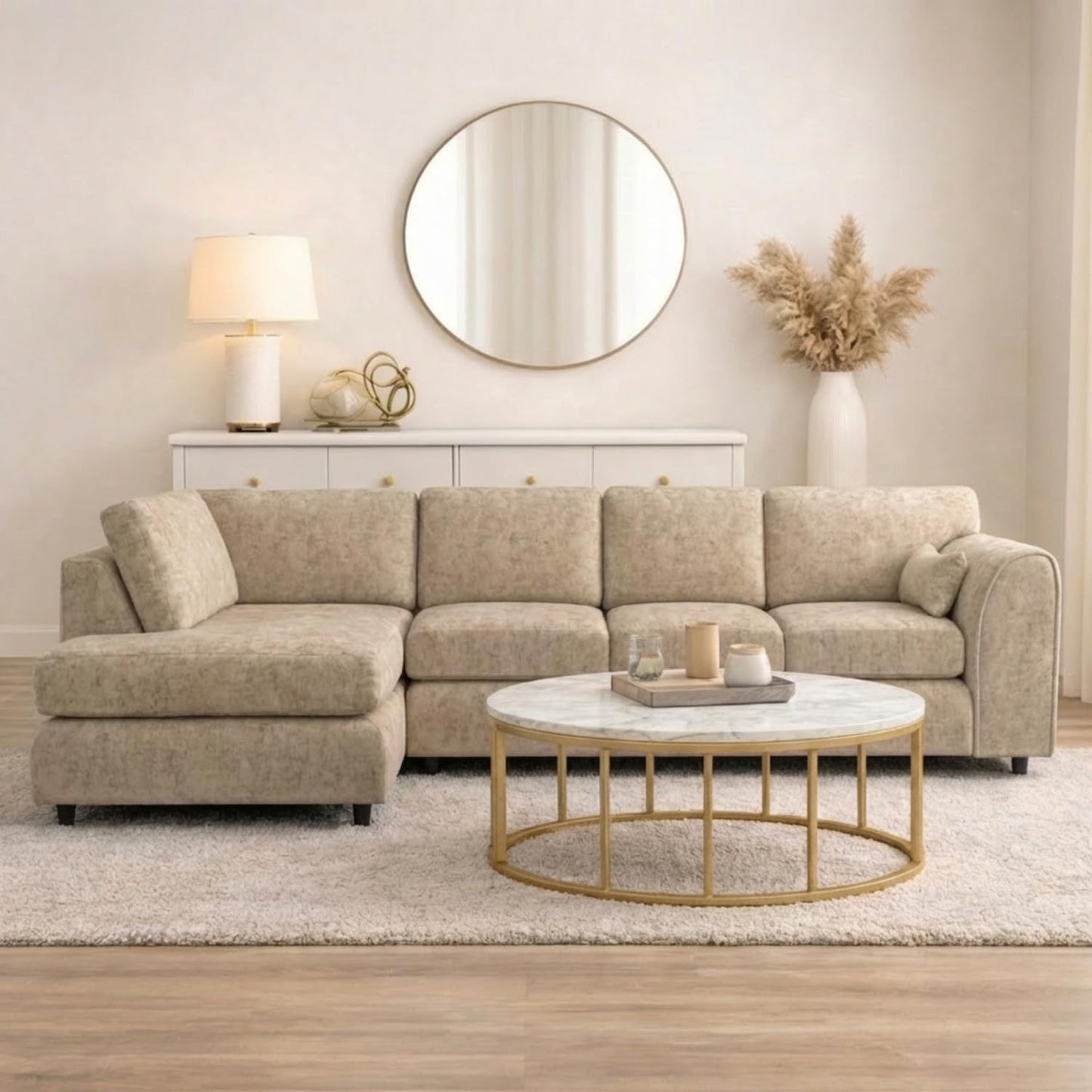 XL Left Hand Facing Beige