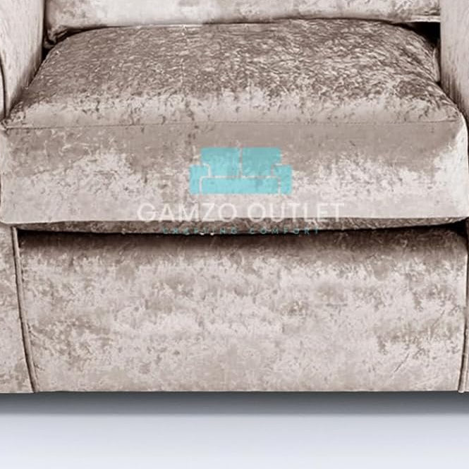 CRUSHED VELVET SCATTER BACK SOFA SET