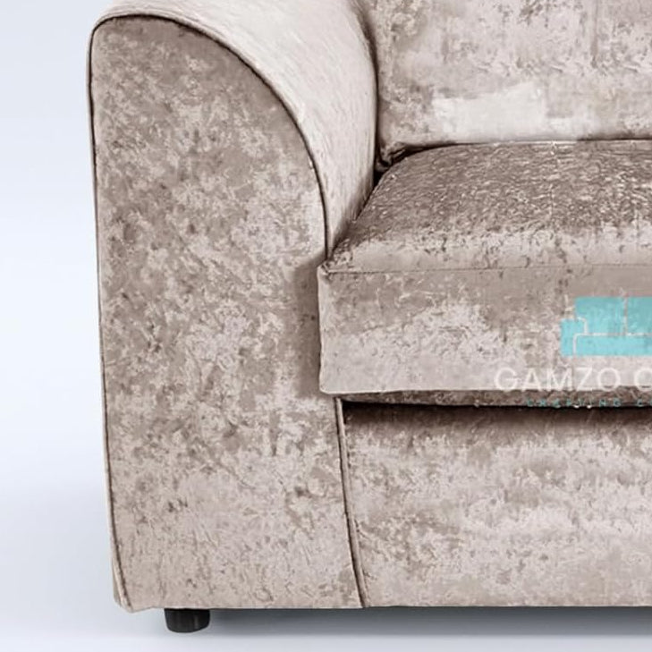 CRUSHED VELVET SCATTER BACK SOFA SET