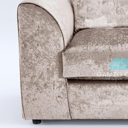 CRUSHED VELVET SCATTER BACK SOFA SET