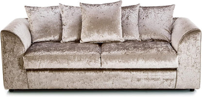 Crushed Velvet 3 Seater Scatter Back Sofa