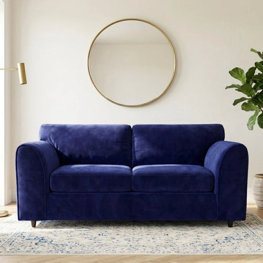 Plush Velvet Fabric 3 Seater Full Back Sofa