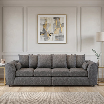 Lisbon Fabric 4 Seater Scatter Back