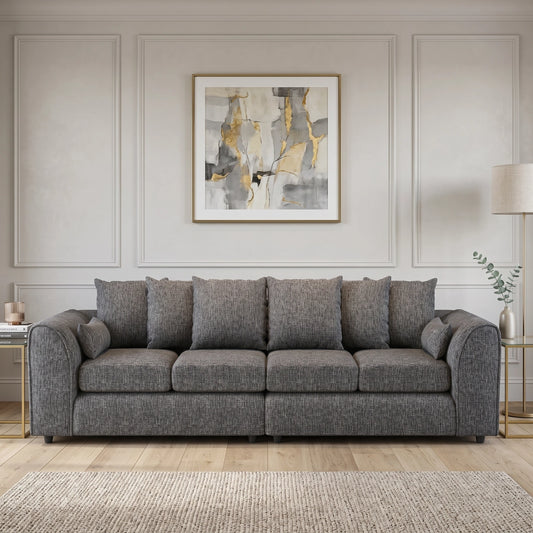 Lisbon Fabric 4 Seater Scatter Back