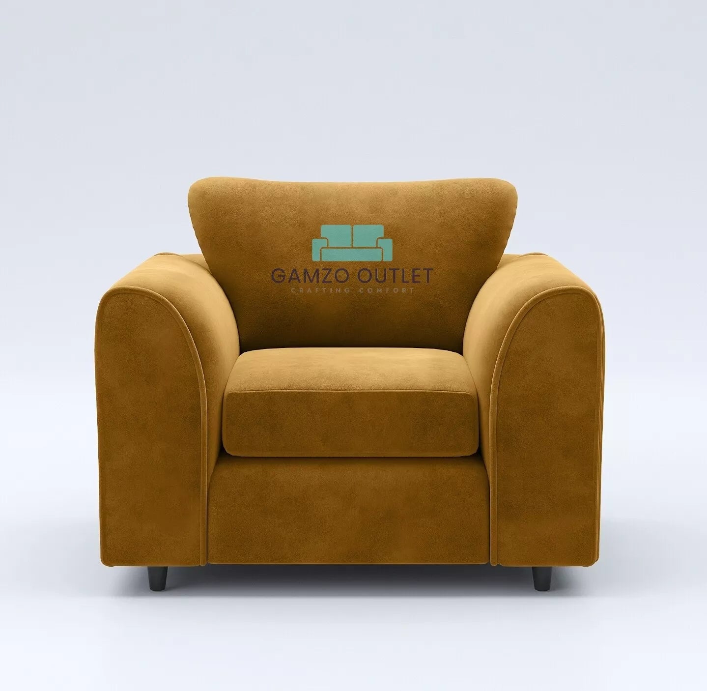 Plush Fabric Arm Chair