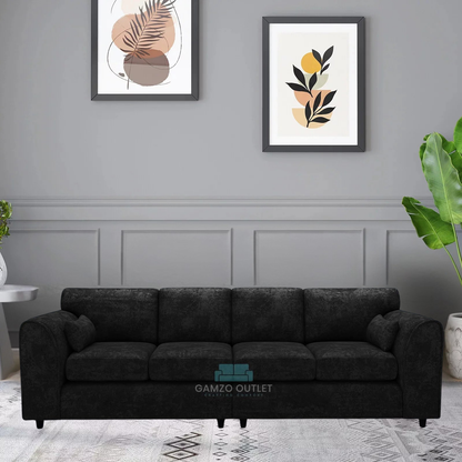 Alaska Fabric 4 Seater Full Back Sofa