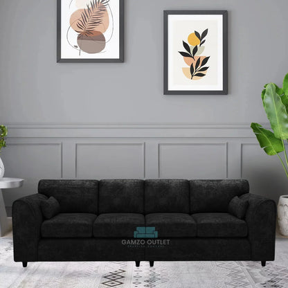 Alaska Fabric 4 Seater Full Back Sofa