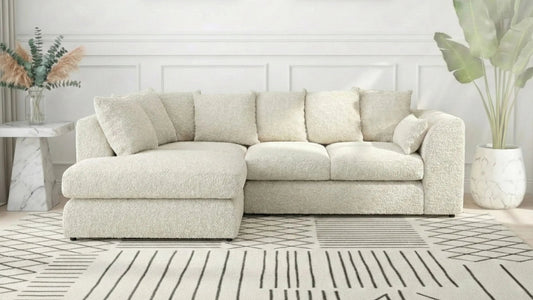 Boucle Scatter Back L Shape Sofa - Gamzo Outlet