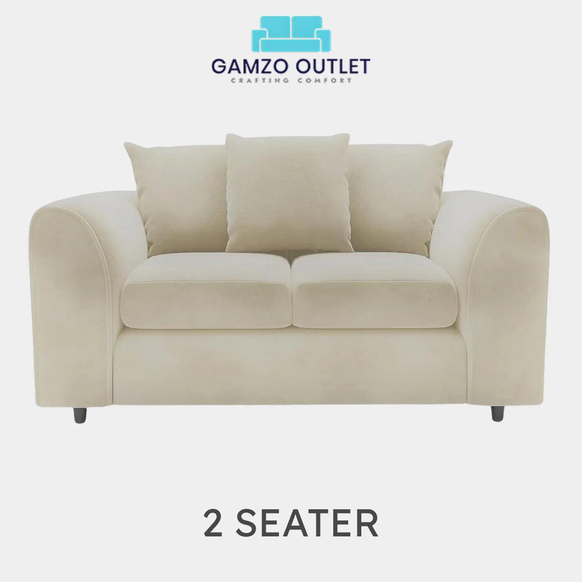 PLUSH FABRIC SCATTER BACK SOFA  SET