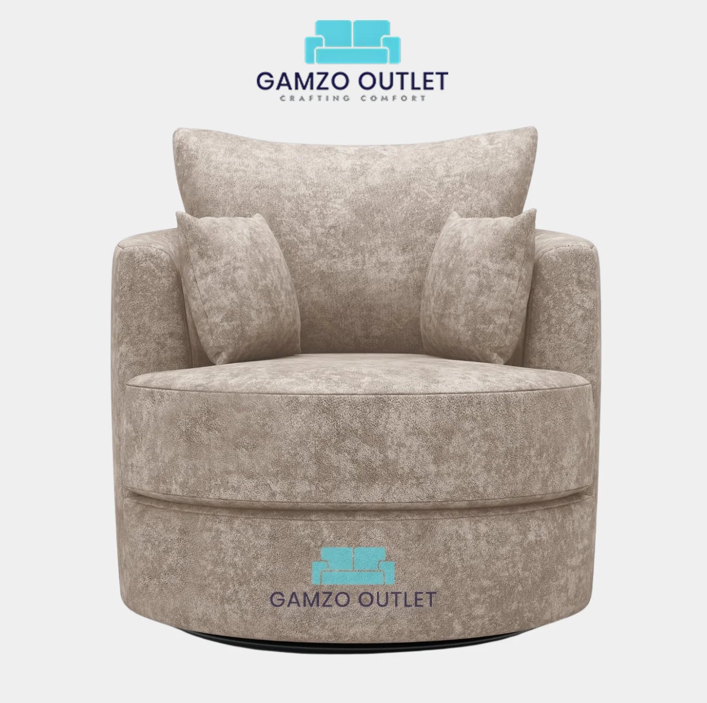 Alaska Fabric Swivel Chair