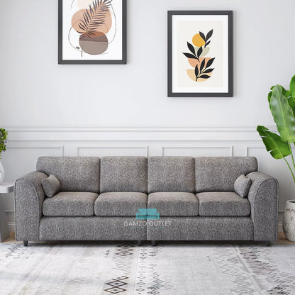 Lisbon Fabric  4 Seater  Full Back  Sofa