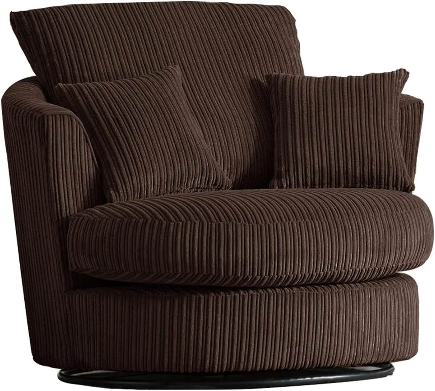 Jumbo Cord  Swivel Chair Full Back