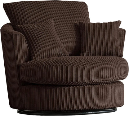 Jumbo Cord  Swivel Chair Full Back - Gamzo Outlet