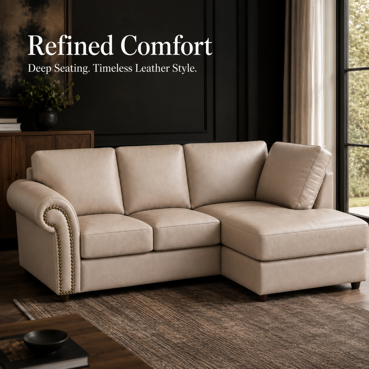Cream 4 Seater Right hand facing