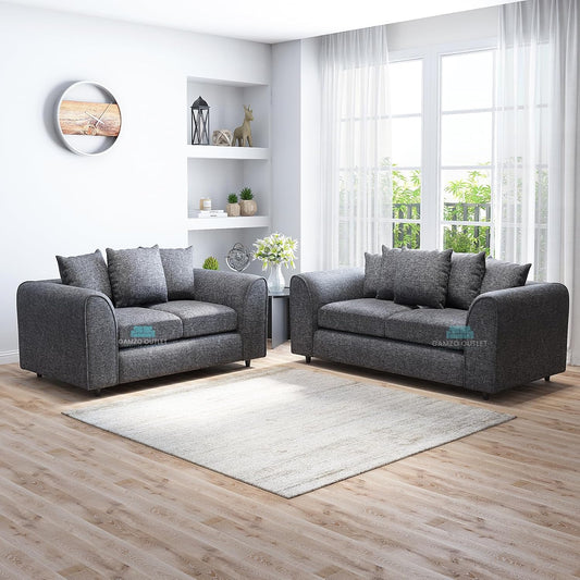 LISBON FABRIC SCATTER BACK SOFA SET - Gamzo Outlet