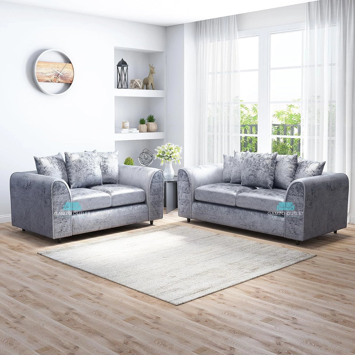 3+2 Seater Silver Elegance
