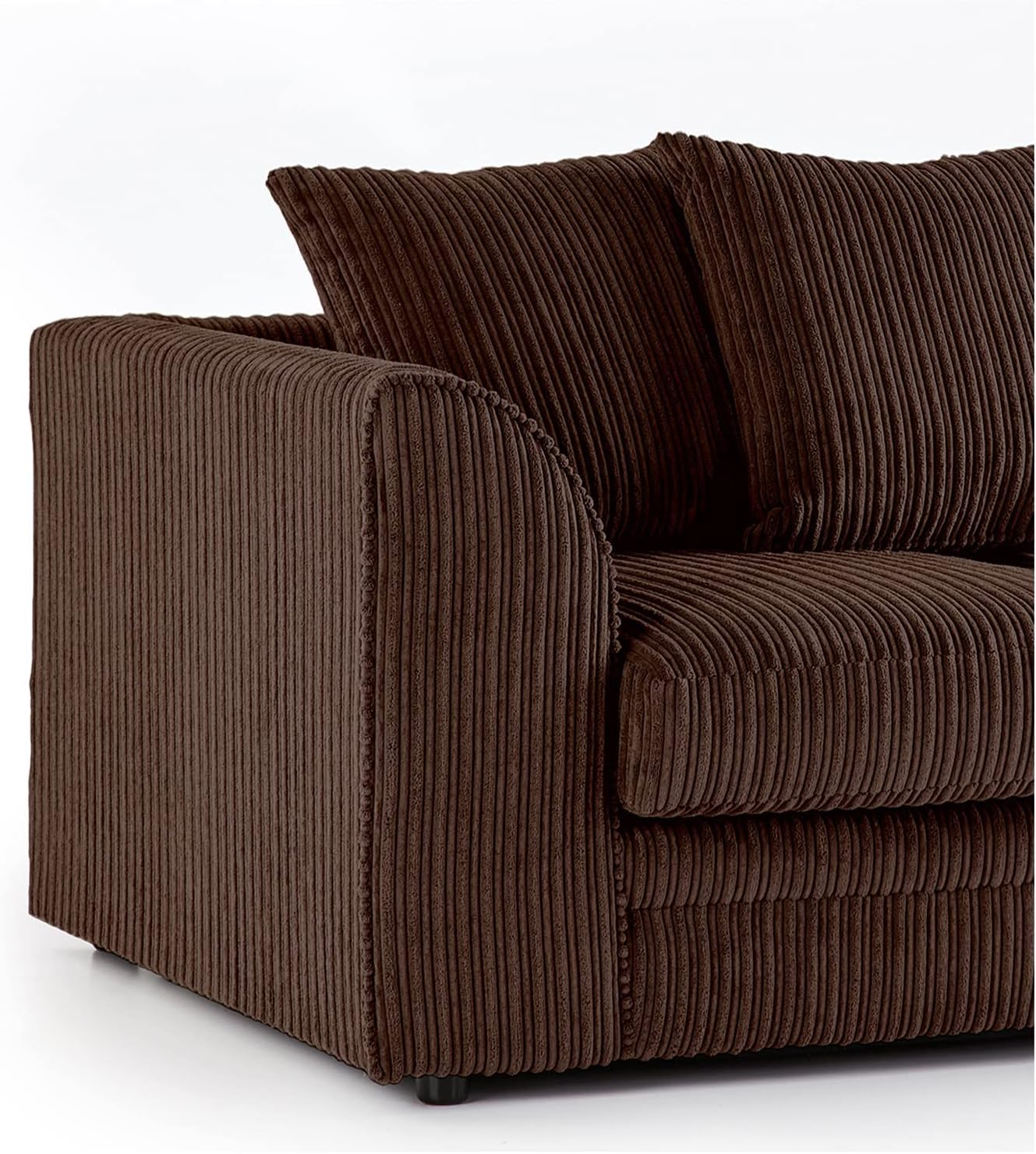 XL Jumbo Cord Fabric Corner Scatter Back Sofa