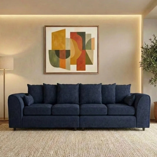 Alaska Fabric 4 Seater Scatter Back Sofa