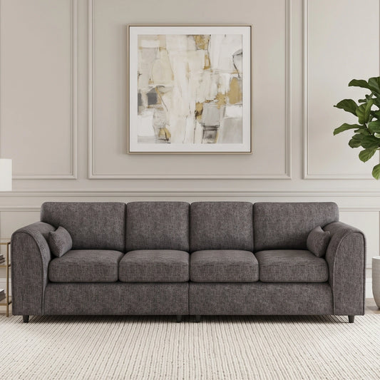 Lisbon Fabric 4 Seater Full Back Sofa