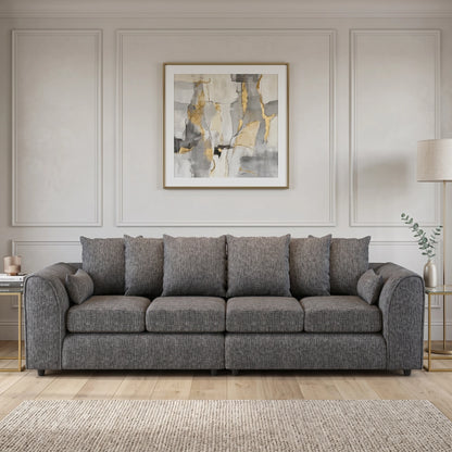 Lisbon Fabric 4 Seater Scatter Back