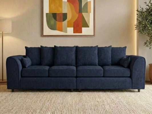 Alaska Fabric 4 Seater Scatter Back Sofa