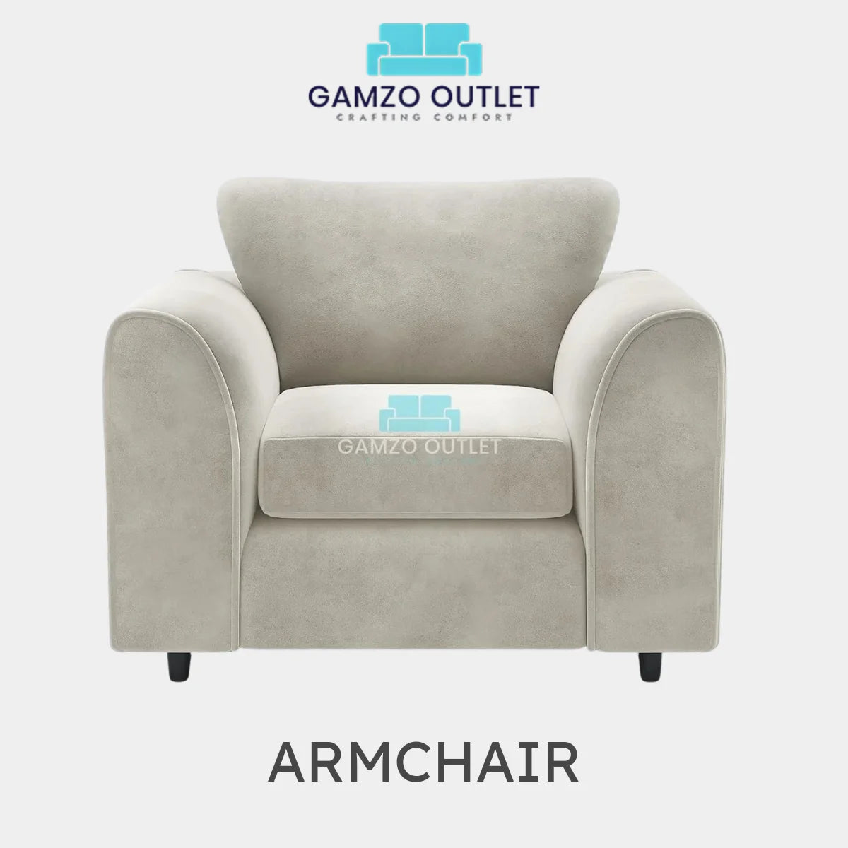 PLUSH FABRIC SCATTER BACK SOFA  SET