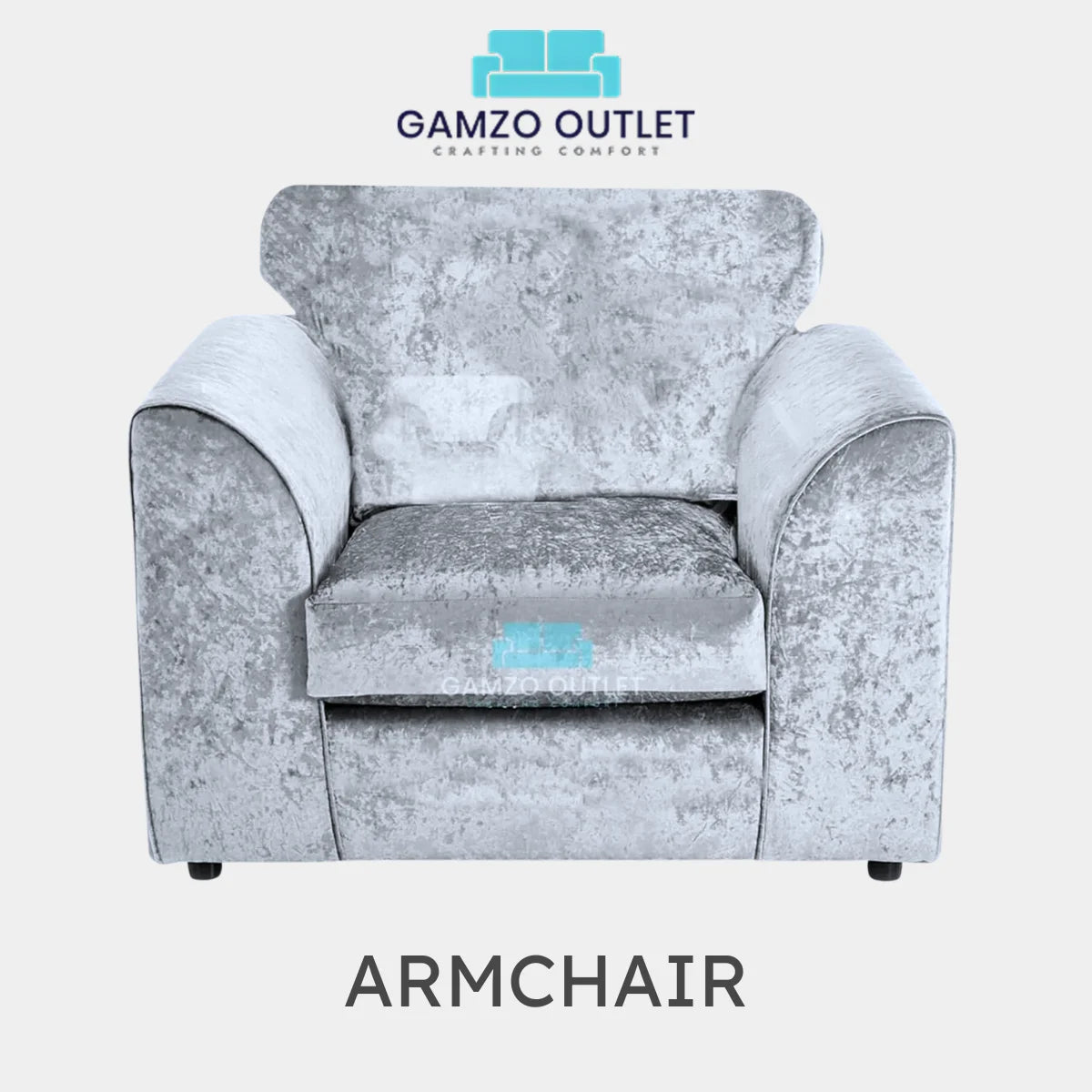 CRUSHED VELVET SCATTER BACK SOFA SET