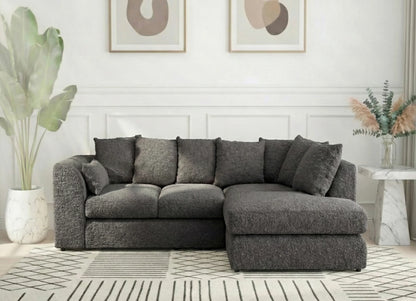 Boucle Scatter Back L Shape Sofa - Gamzo Outlet