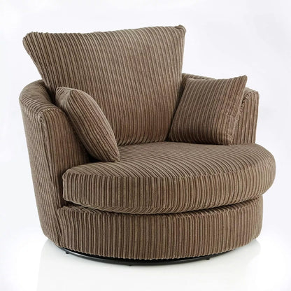 Jumbo Cord  Swivel Chair Full Back - Gamzo Outlet