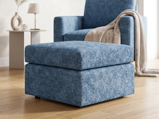 Alaska  Fabric Footstool