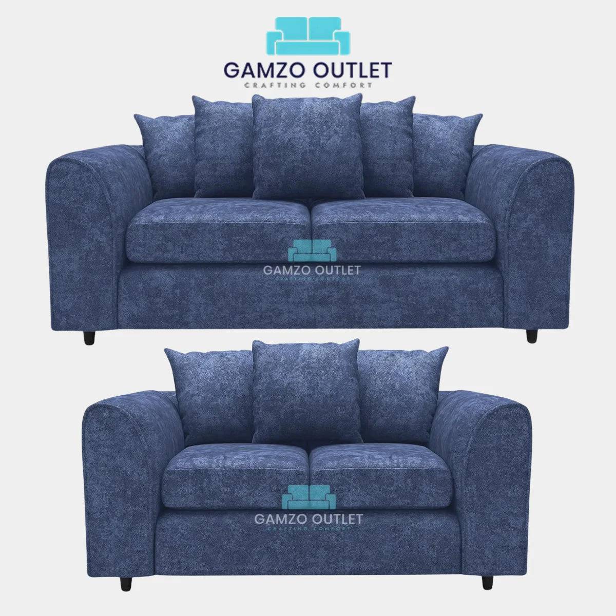 ALASKA FABRIC SCATTER BACK SOFA SET