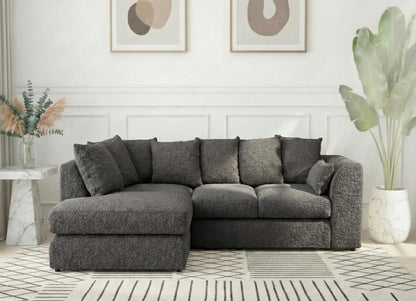Boucle Scatter Back L Shape Sofa - Gamzo Outlet
