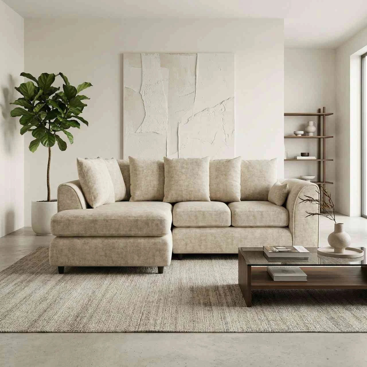 Left Hand Facing Beige