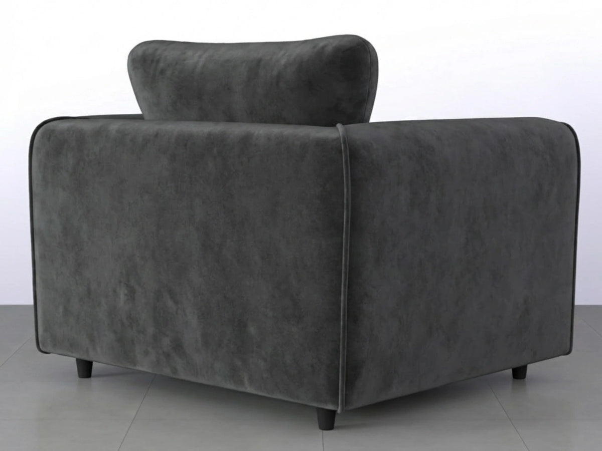 Plush Fabric Scatter Back Sofa Set