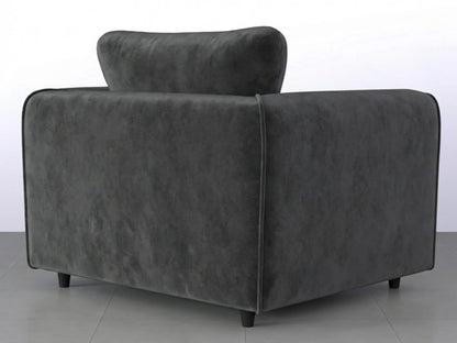 Plush Fabric Scatter Back Sofa Set