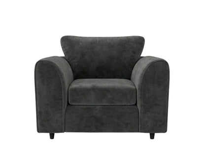 Plush Fabric Scatter Back Sofa Set