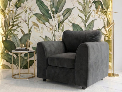 Plush Fabric Scatter Back Sofa Set
