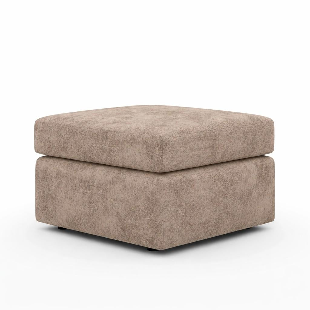 Beige Alaska fabric footstool from Gamzo Outlet, designed to complement corner sofas with a soft, comfortable surface.
