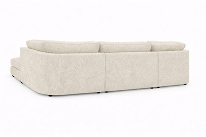 Cream-colored U-shaped desk from Gamzo Outlet with smooth surface and modern design, shown in Alaska-Cream-1.jpg