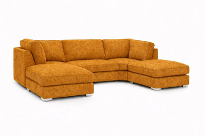 Alaska mustard U-shaped cushion from Gamzo Outlet with plush fabric and ergonomic design for comfortable support.