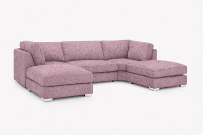 Pink U-shaped pillow from Gamzo Outlet, featuring plush fabric and ergonomic design for comfortable support.