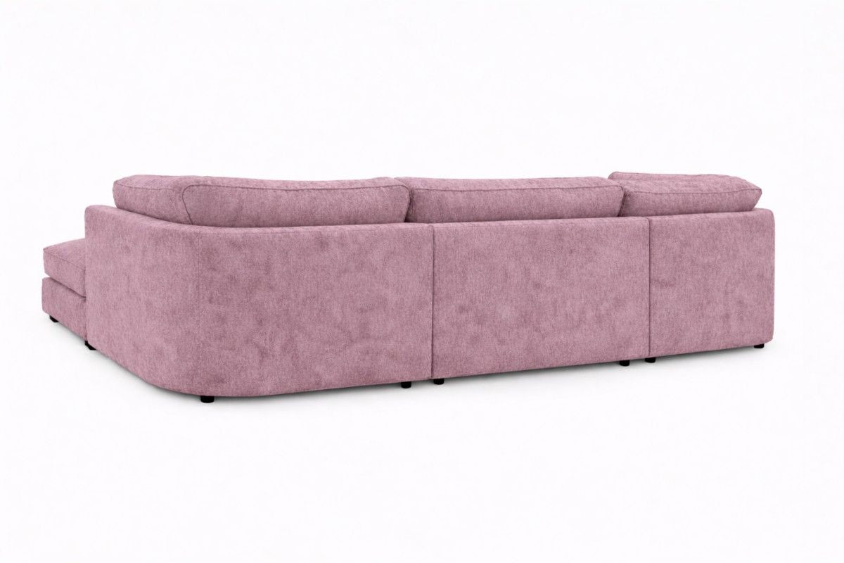 Pink U-shaped cushion from Gamzo Outlet, featuring a soft, plush fabric and ergonomic design for comfortable support.