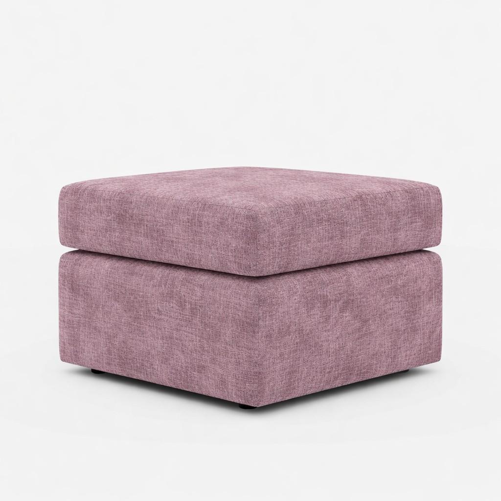 Pink Alaska fabric footstool from Gamzo Outlet, designed as a stylish corner sofa accessory with comfortable upholstery.