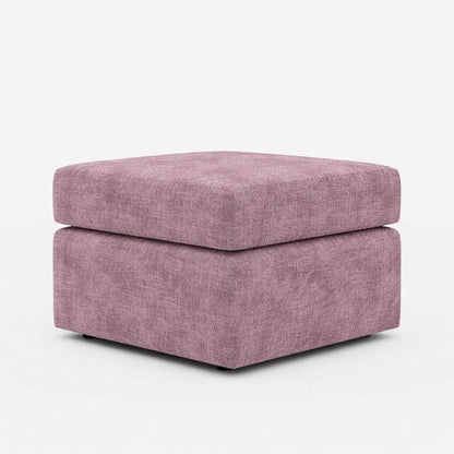 Pink Alaska fabric footstool from Gamzo Outlet, designed as a stylish corner sofa accessory with comfortable upholstery.