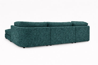 U-shaped teal office chair by Gamzo Outlet with ergonomic design and adjustable features, shown from the front angle.